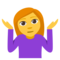 Woman Shrugging emoji on Emojione